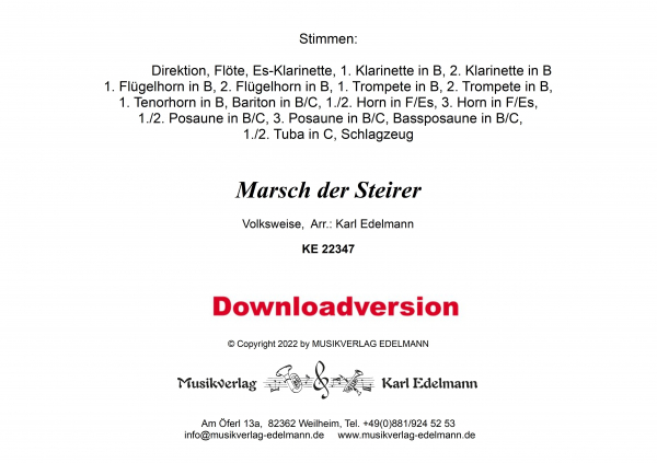 Marsch der Steirer - Download